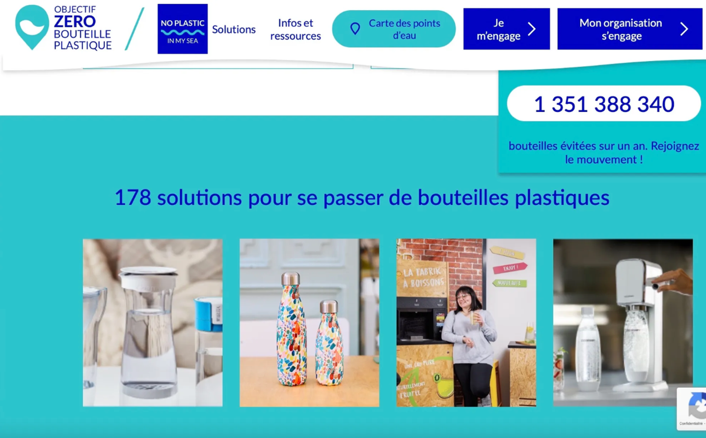 objectif zero bouteille plastique